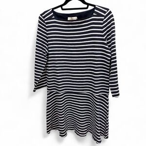 Tory Burch Stripe Drop Waist Linen Dress size large